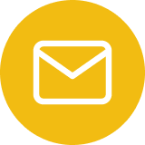 Email icon (envelope in yellow circle).